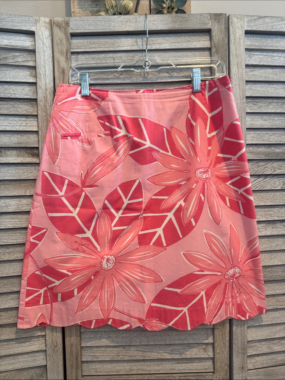 Lilly Pulitzer Women’s Pink Floral A-Line Skirt size 10